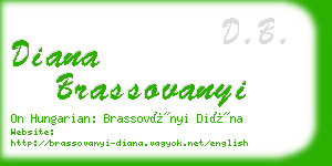 diana brassovanyi business card